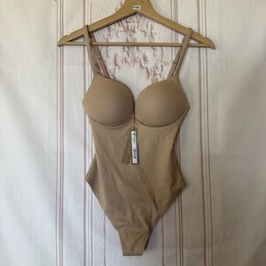 Skims Ultimate Body Push-Up Thong Bodysuit Clay Size XXS NWT $144